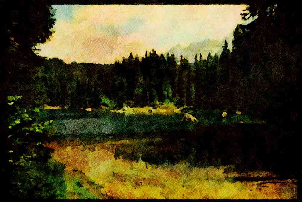 Italy Italian 079099 Di Carezza Lake, Dolomite, Murano A4 Limited Edition Watercolour Print