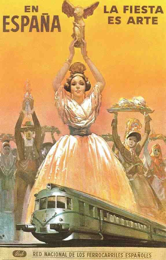 Italy Spain Travel Poster I139 Advert A4 Photo Print