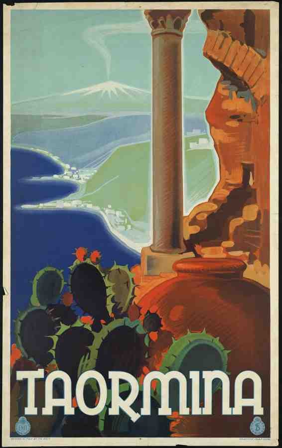 Italy Spain Travel Poster I85 Advert A4 Photo Print