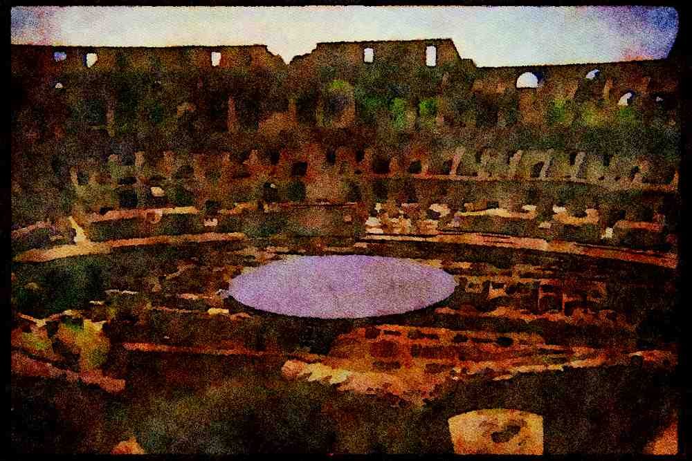 Italy visit 224008 Coliseum, Rome A4 Limited Edition Watercolour Print