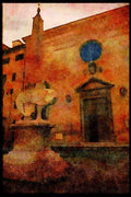 Italy visit 224032 Saint Maria Sopra Minerva, Rome A4 Limited Edition Watercolour Print