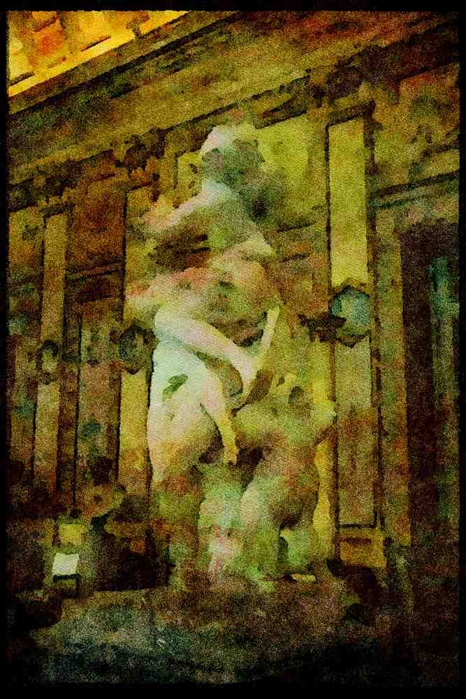 Italy visit 224035 Bernini's _Rape Of Proserpine_, Borghese Gallery, Rome A4 Limited Edition Watercolour Print