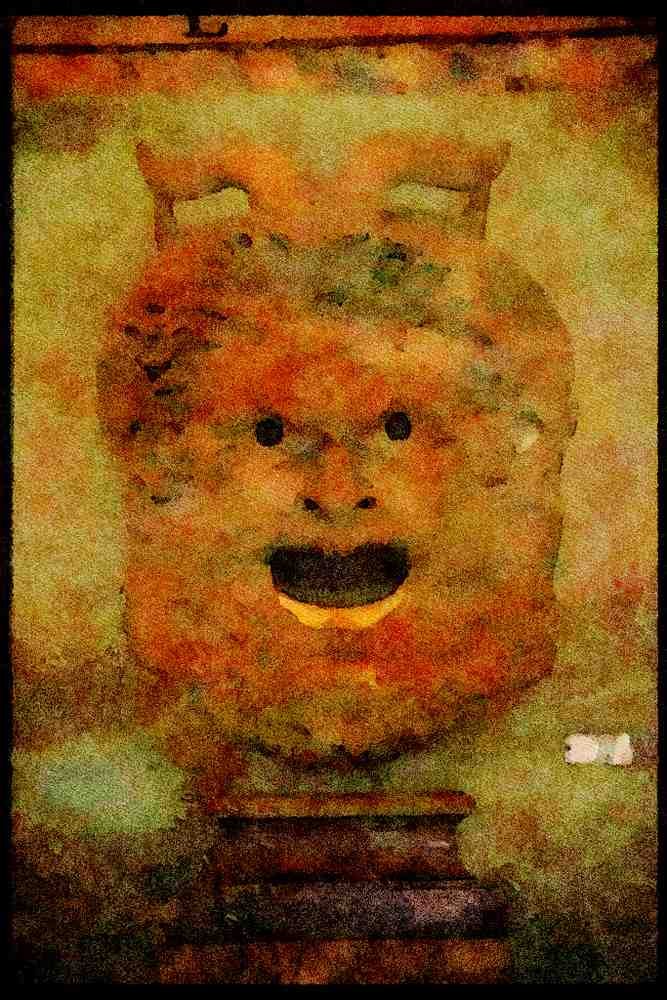 Italy visit 224041 Bust, Capitoline, Rome A4 Limited Edition Watercolour Print