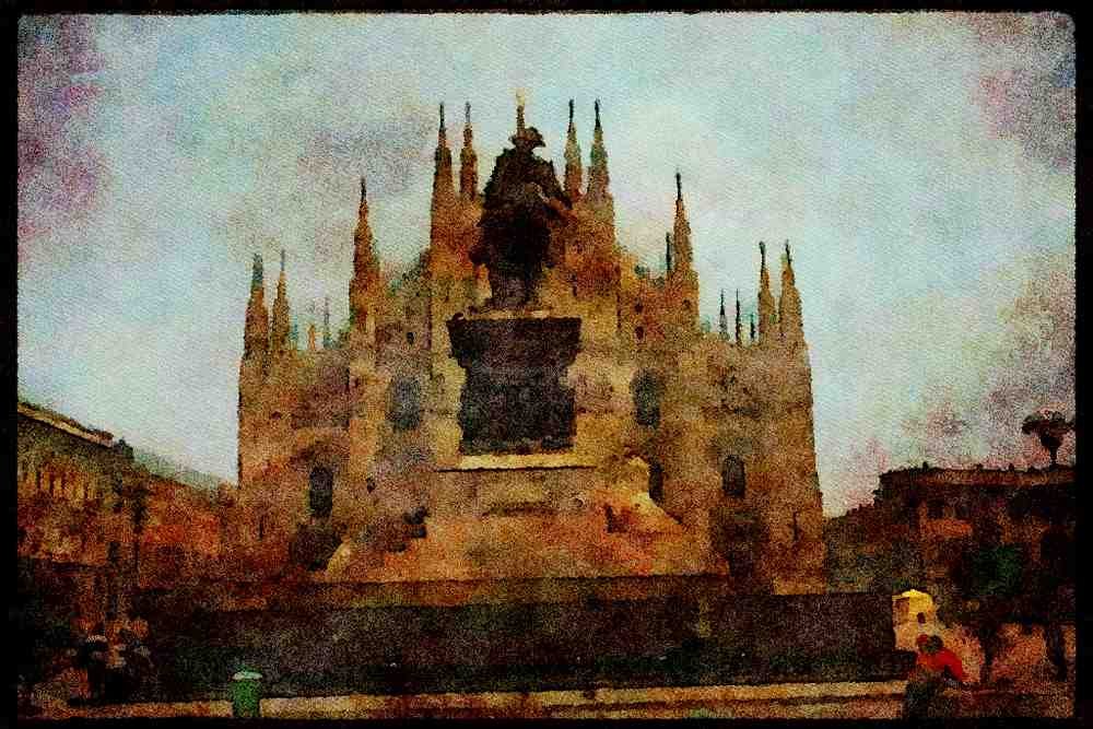 Italy visit 224052 The Cathedral, Milan A4 Limited Edition Watercolour Print