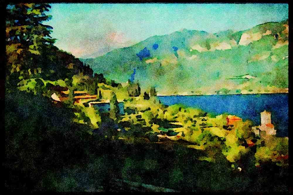 Italy visit 224054 Bellagio, Lac Como A4 Limited Edition Watercolour Print