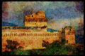 Italy visit 224056 Medieval Castle, Assisi A4 Limited Edition Watercolour Print