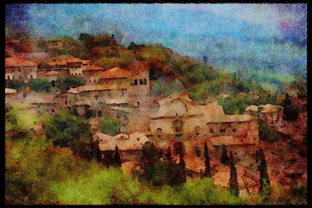Italy visit 224060 Assisi A4 Limited Edition Watercolour Print