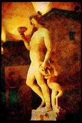 Italy visit 224064 Michelangelo's _Bacchus_, Florence A4 Limited Edition Watercolour Print