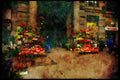 Italy visit 224072 Flower Stall, Milan A4 Limited Edition Watercolour Print