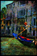 Italy visit 224085 Gondolier, Grand Canal, Venice A4 Limited Edition Watercolour Print