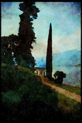 Italy visit 224094 Melzi Gardens, Bellagio, Lac Como A4 Limited Edition Watercolour Print
