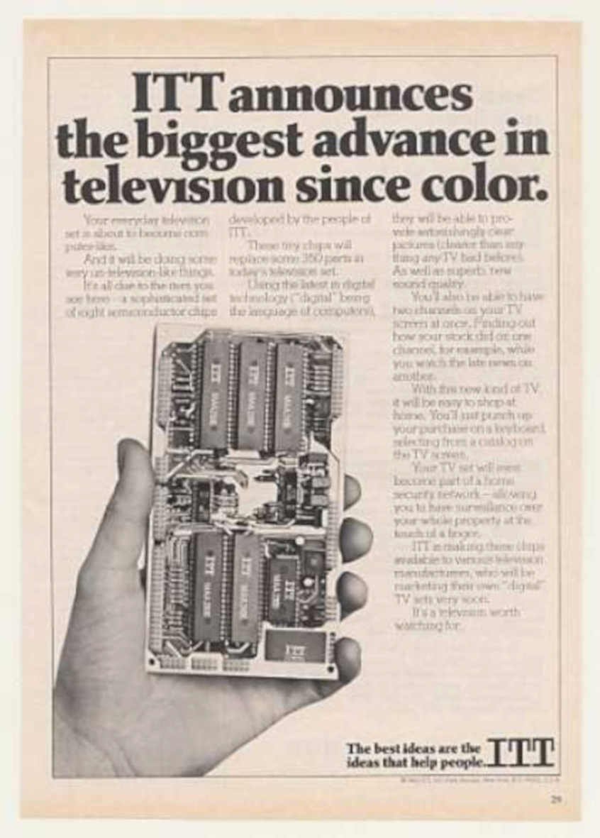 Itt Circuit Board Vintage Retro Advert Ads A4 Photo Print