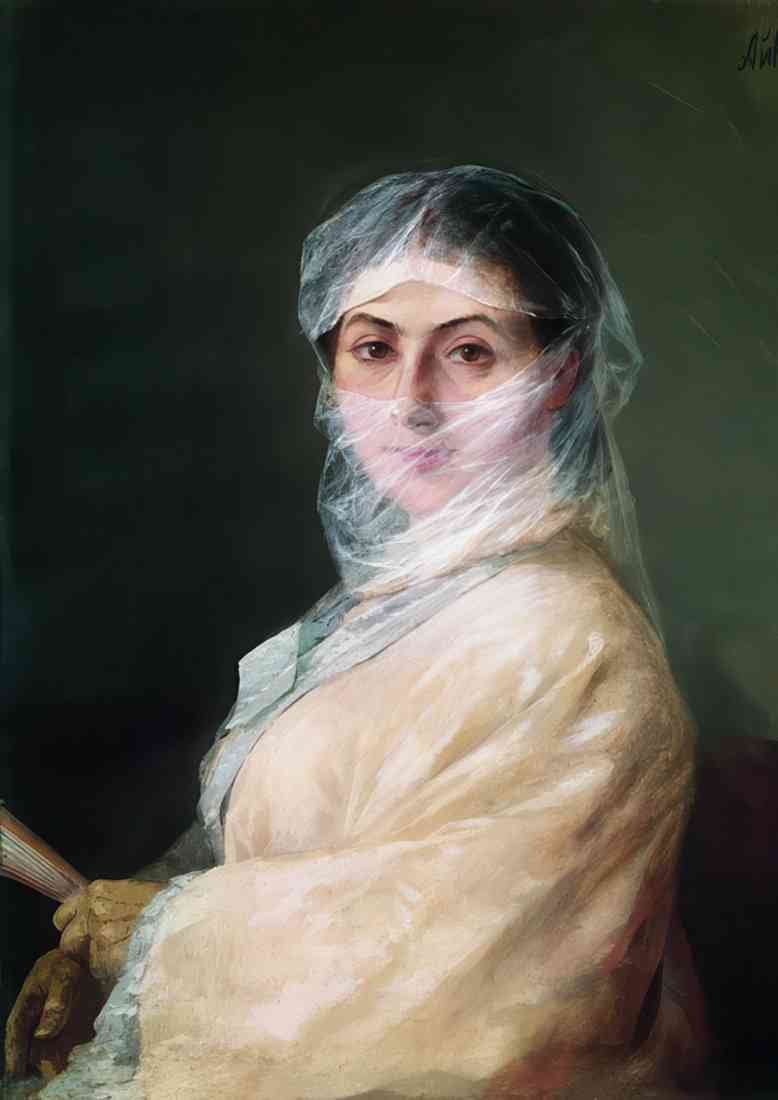 Ivan Aivazovsky portrait of the artist s wife anna burnazyan CROP A4 Photo Print