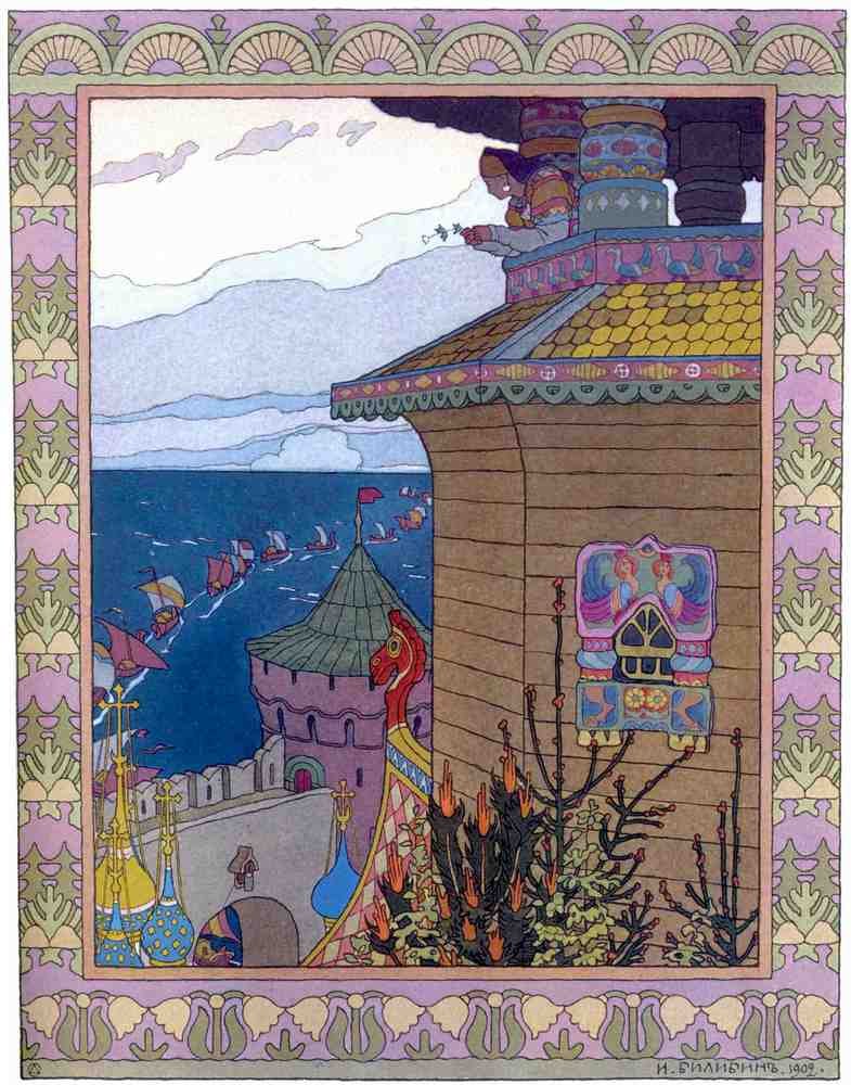 Ivan Bilibin Page 061 Fairy Art Vintage Illustration A4 Photo Print