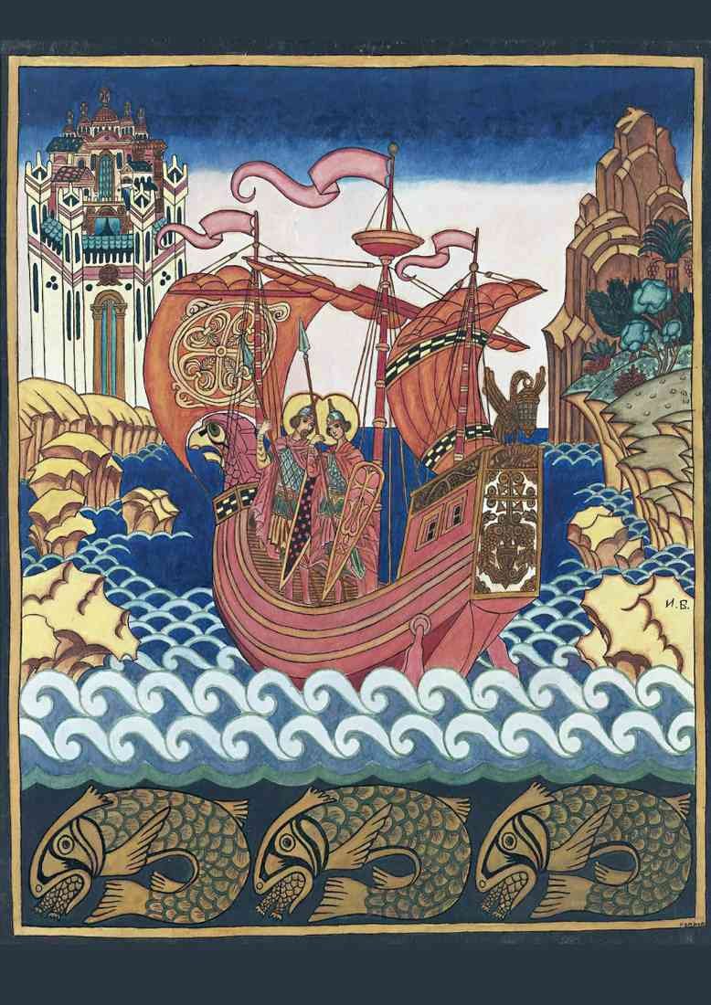 Ivan Bilibin Page 088 Fairy Art A4 Photo Print