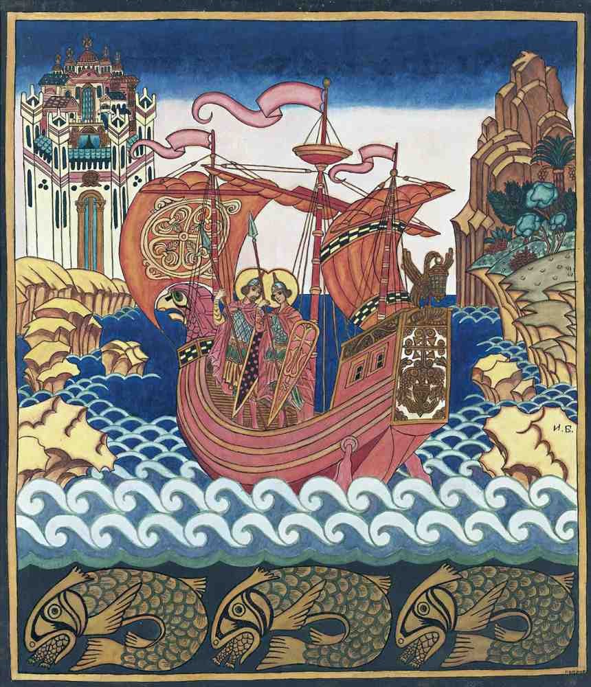 Ivan Bilibin Page 088 Fairy Art Vintage Illustration A4 Photo Print