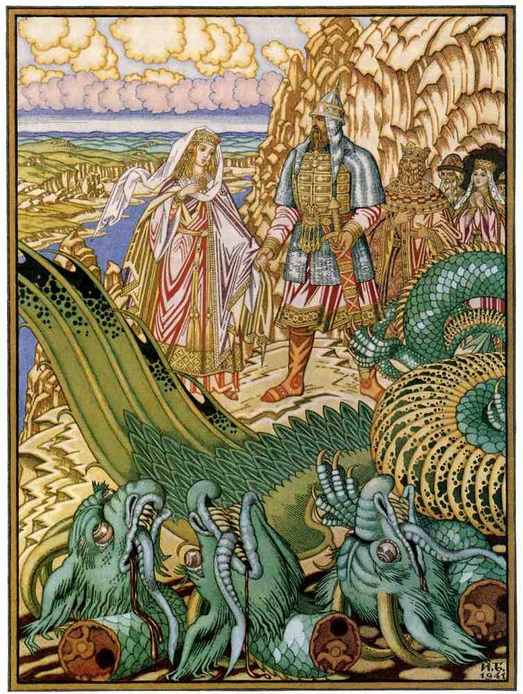 Ivan Bilibin Page 101 Fairy Art Vintage Illustration A4 Photo Print