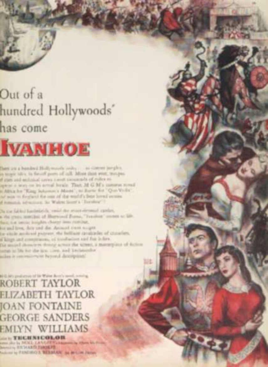 Ivanhoe Battle Castle Vintage Retro Advert Ads A4 Photo Print