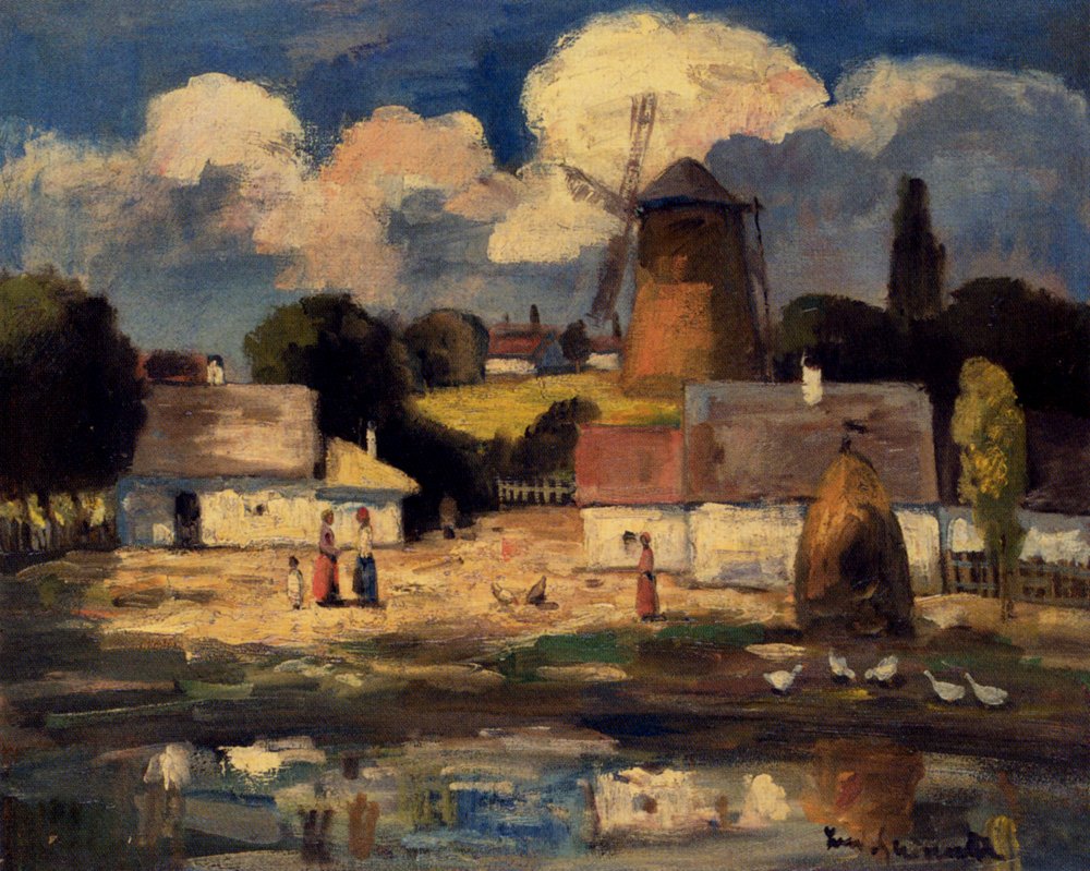 Ivanyi Grunwald Bela Village Scene Art A4 Photo Print