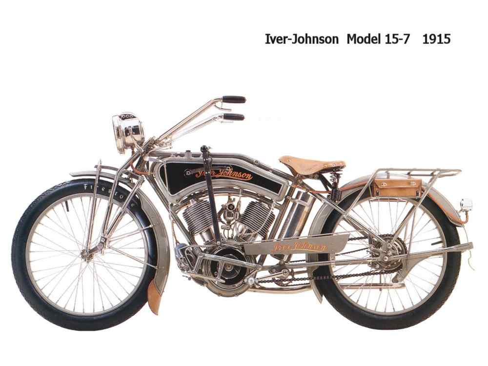 Iver Johnson Model15 7 1915 motorbike A4 Photo Print