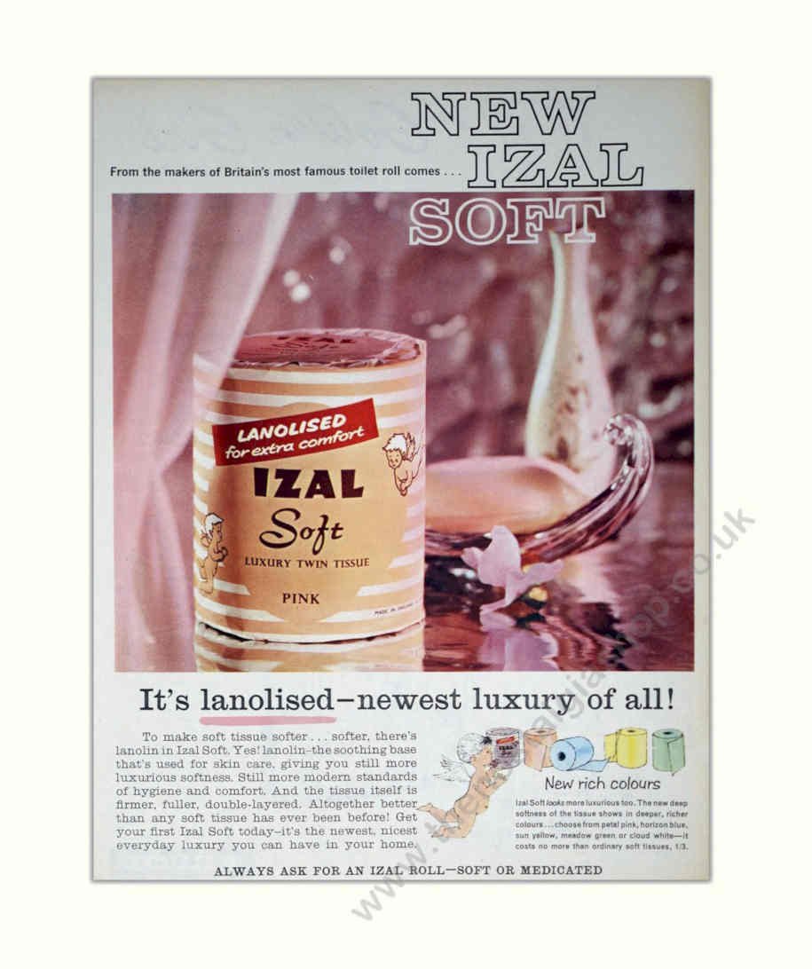 Izal Soft Tissue 1 Vintage Retro Advert Poster A4 Photo Print