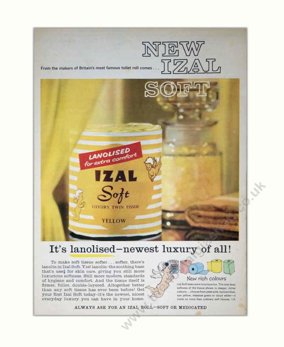 Izal Soft Tissue 2 Vintage Retro Advert Poster A4 Photo Print