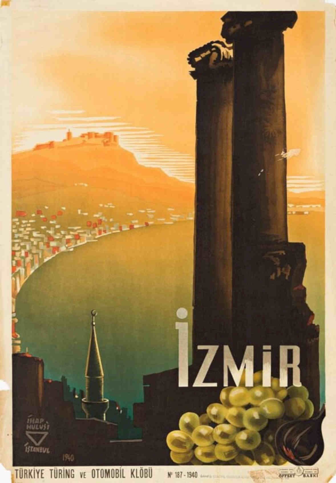 Izmir Vintage Travel Vintage Retro Advert Poster A4 Photo Print