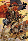 J C Leyendecker c chulainn riding his chariot into battle Art A4 Photo Print