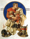 J C Leyendecker leyendecker football player Art A4 Photo Print
