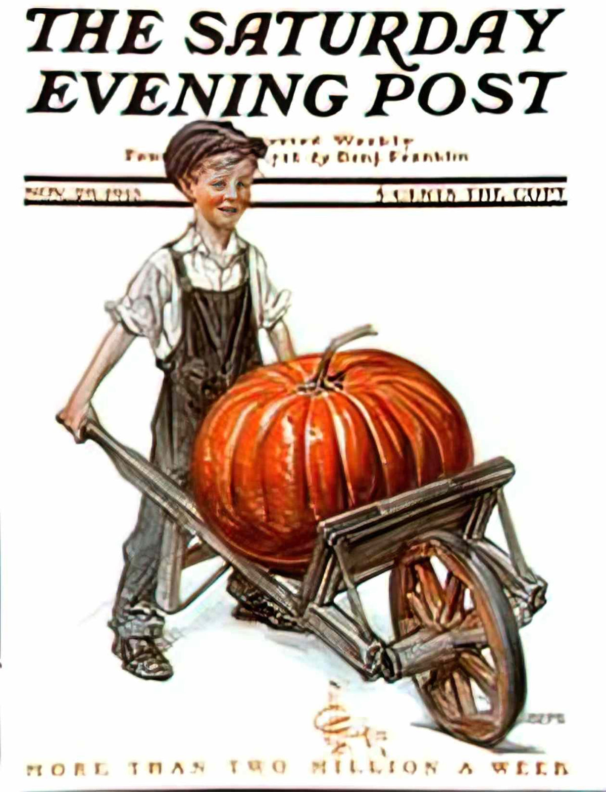 J C Leyendecker saturday evening post cover november 29 1913 Art A4 Photo Print