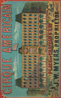 JW Myers Cirque Americain c1850 1880 Place du Chateau dEau Vintage A4 Photo Print