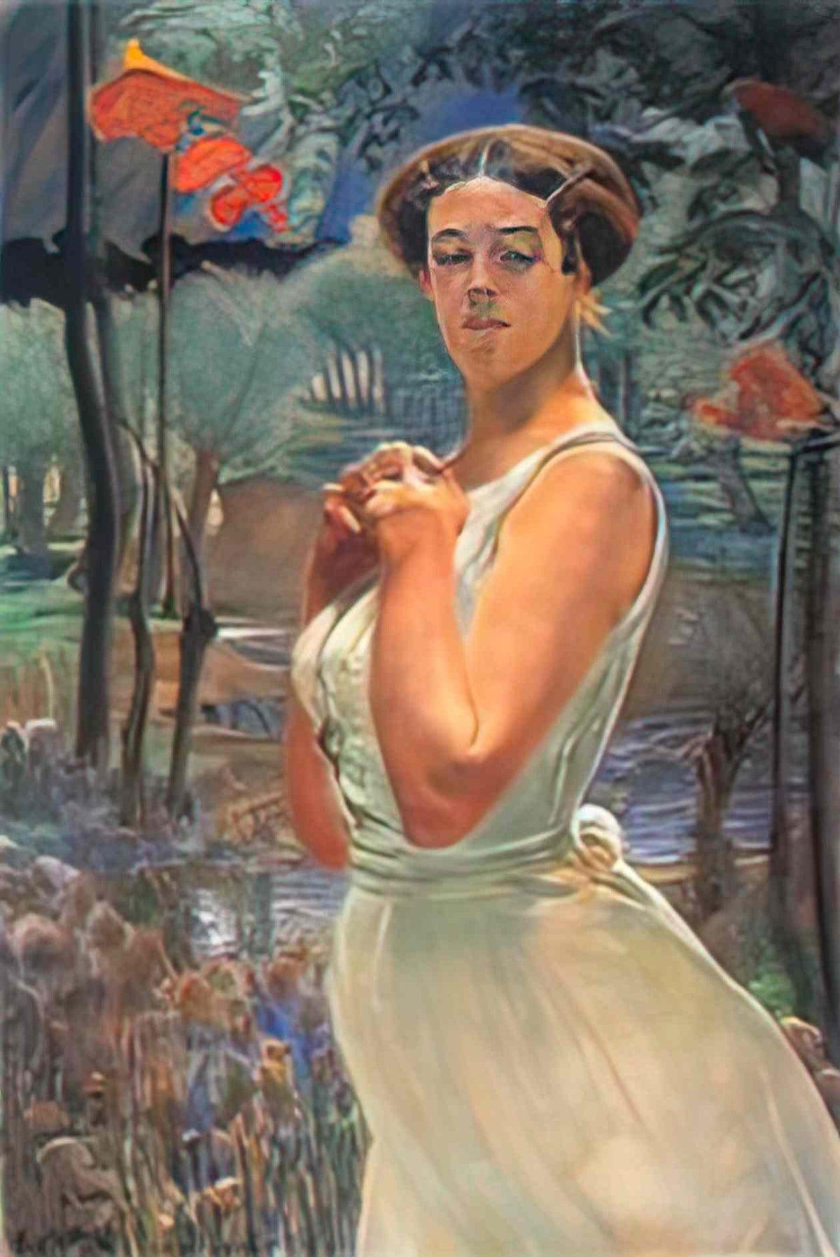 Jacek Malczewski a woman in a grove 1917 Art A4 Photo Print