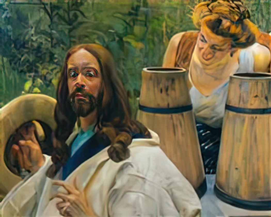 Jacek Malczewski christ and samaritan woman Art A4 Photo Print UK