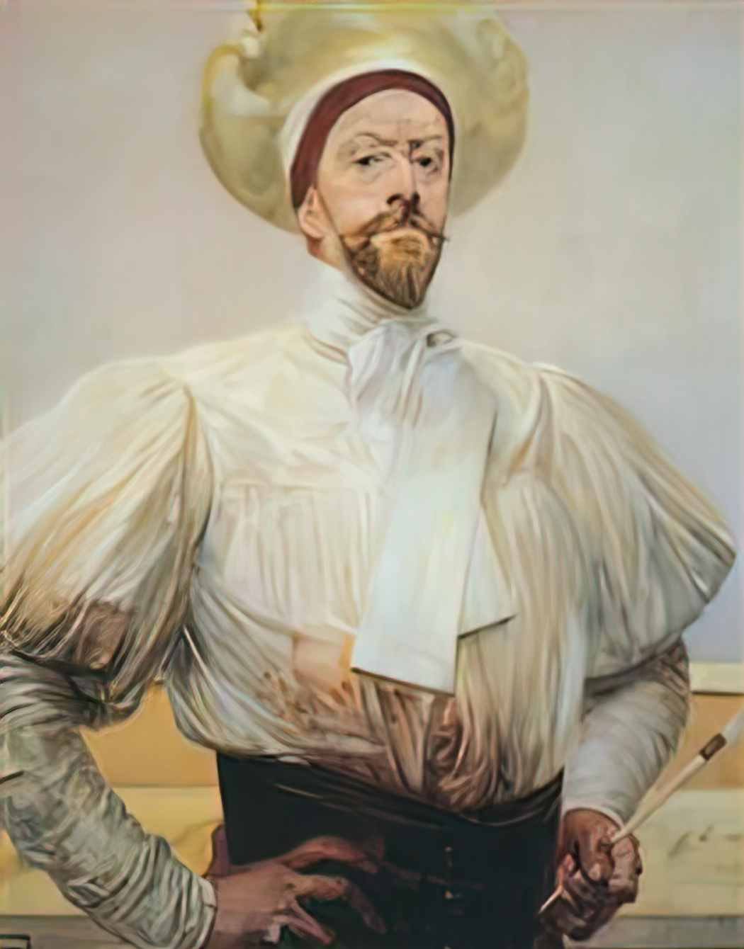 Jacek Malczewski self portrait in white dress Art A4 Photo Print UK