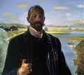 Jacek Malczewski self portrait vistula river behind Art A4 Photo Print UK