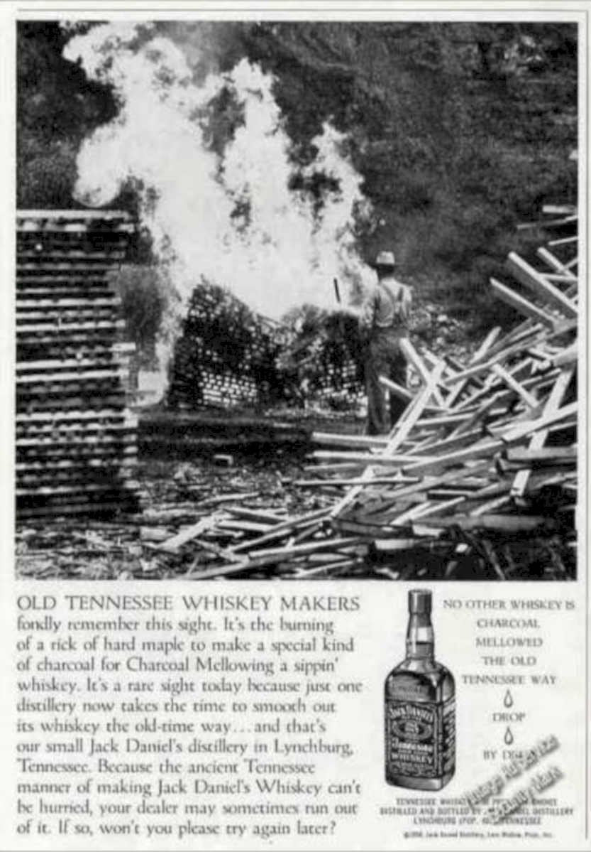 Jack Daniel Charcoal Vintage Retro Advert Ads A4 Photo Print