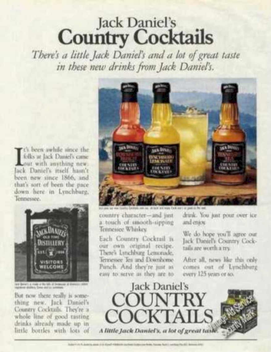 Jack Daniel Country Vintage Retro Advert Ads A4 Photo Print