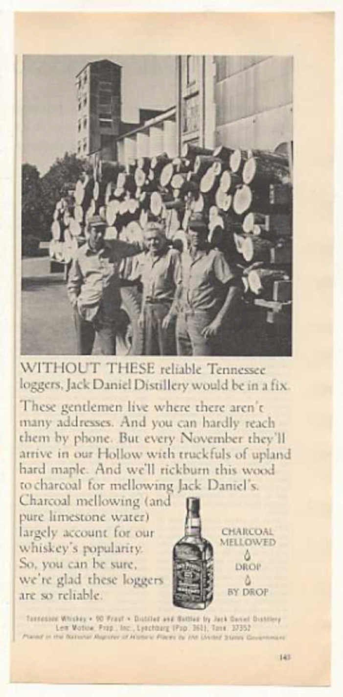 Jack Daniel Loggers Vintage Retro Advert Ads A4 Photo Print