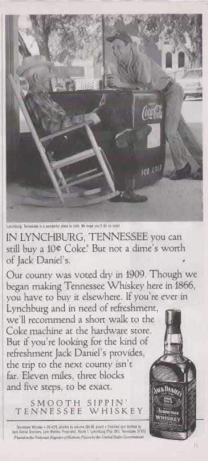 Jack Daniel Lynchburg Vintage Retro Advert Ads A4 Photo Print