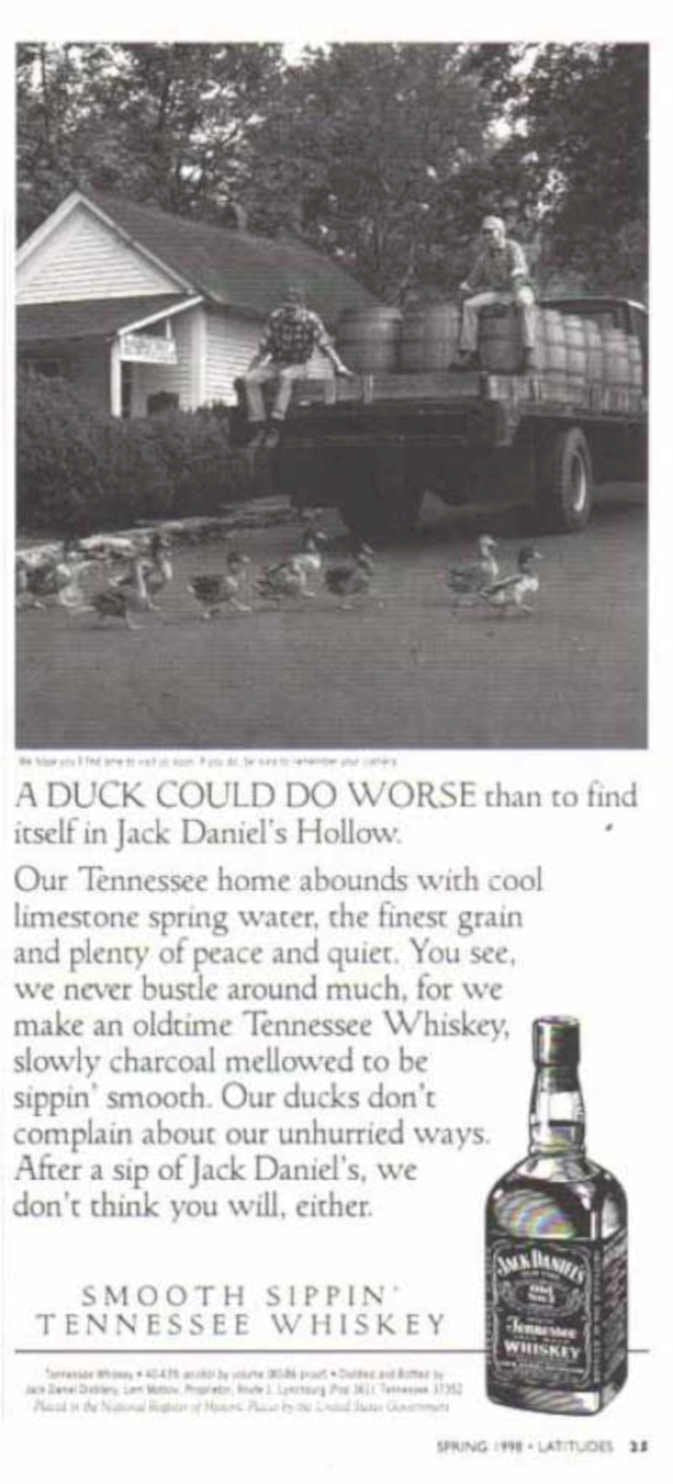 Jack Daniells Ducks Vintage Retro Advert Ads A4 Photo Print