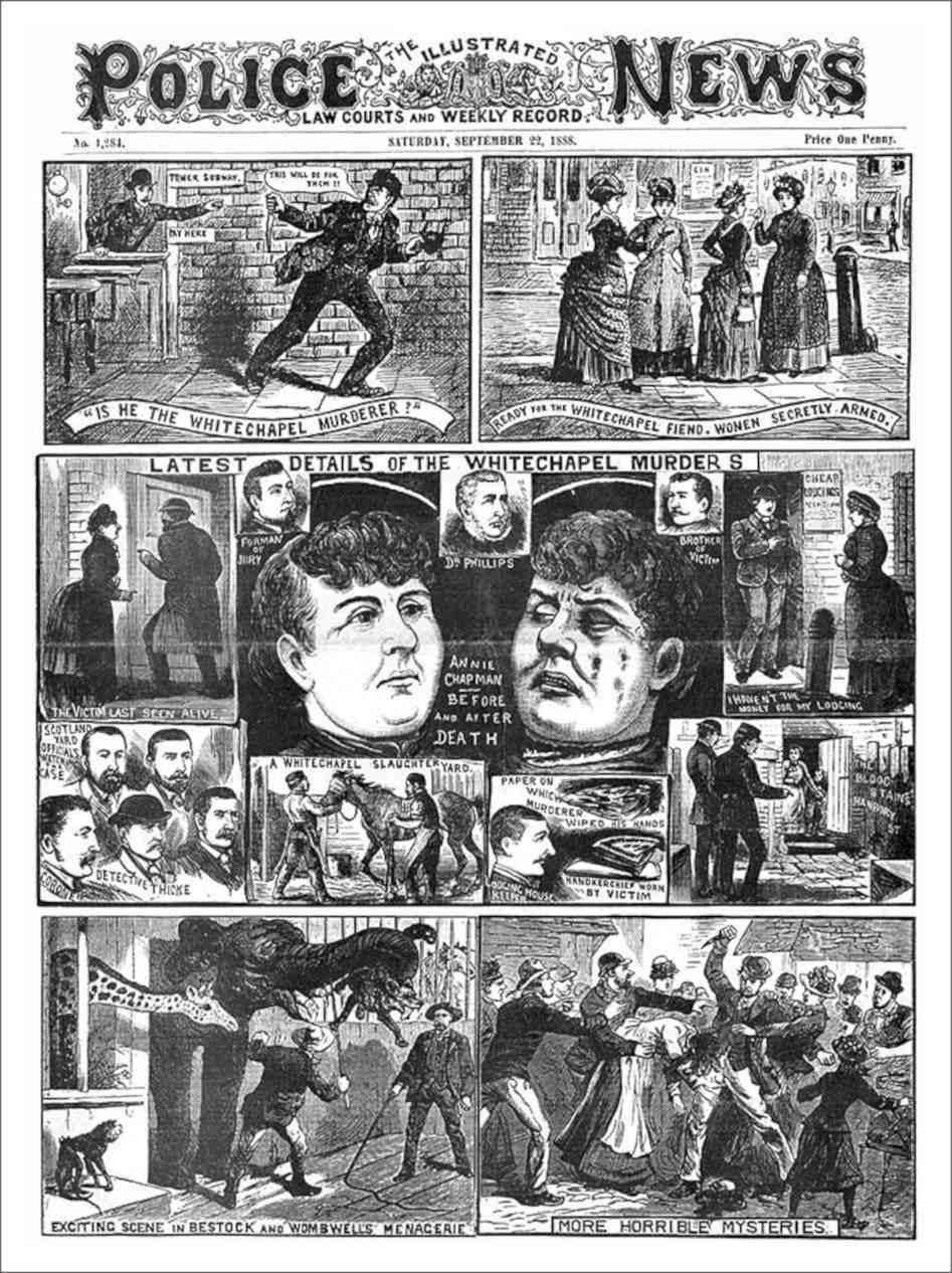 Jack The Ripper Annie Chapman Illustrated Police News 22n Vintage Retro Advert 