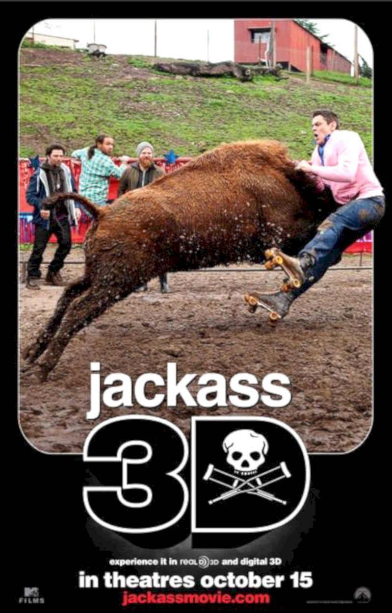 Jackass 3d Bull Vintage Retro Advert Poster A4 Photo Print