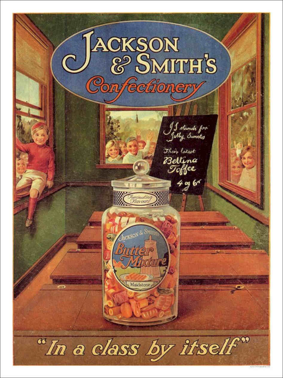 Jackson Confectionery Vintage Retro Advert Poster A4 Photo Print