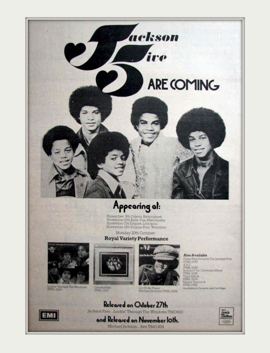 Jackson Five Poster Vintage Retro Advert Poster A4 Photo Print