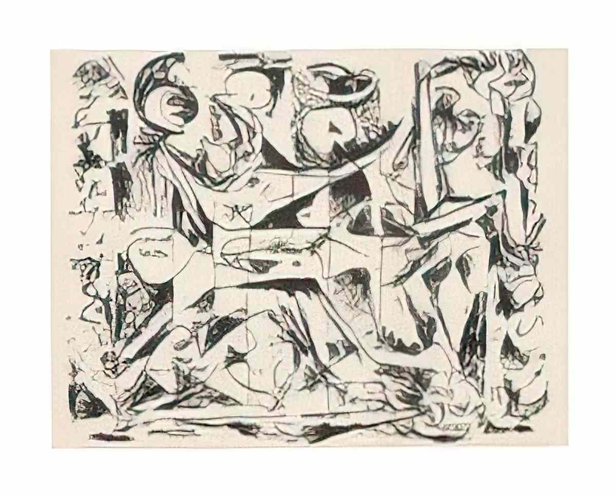 Jackson Pollock untitled betty parsons gallery announcement1 Art A4 Photo Print