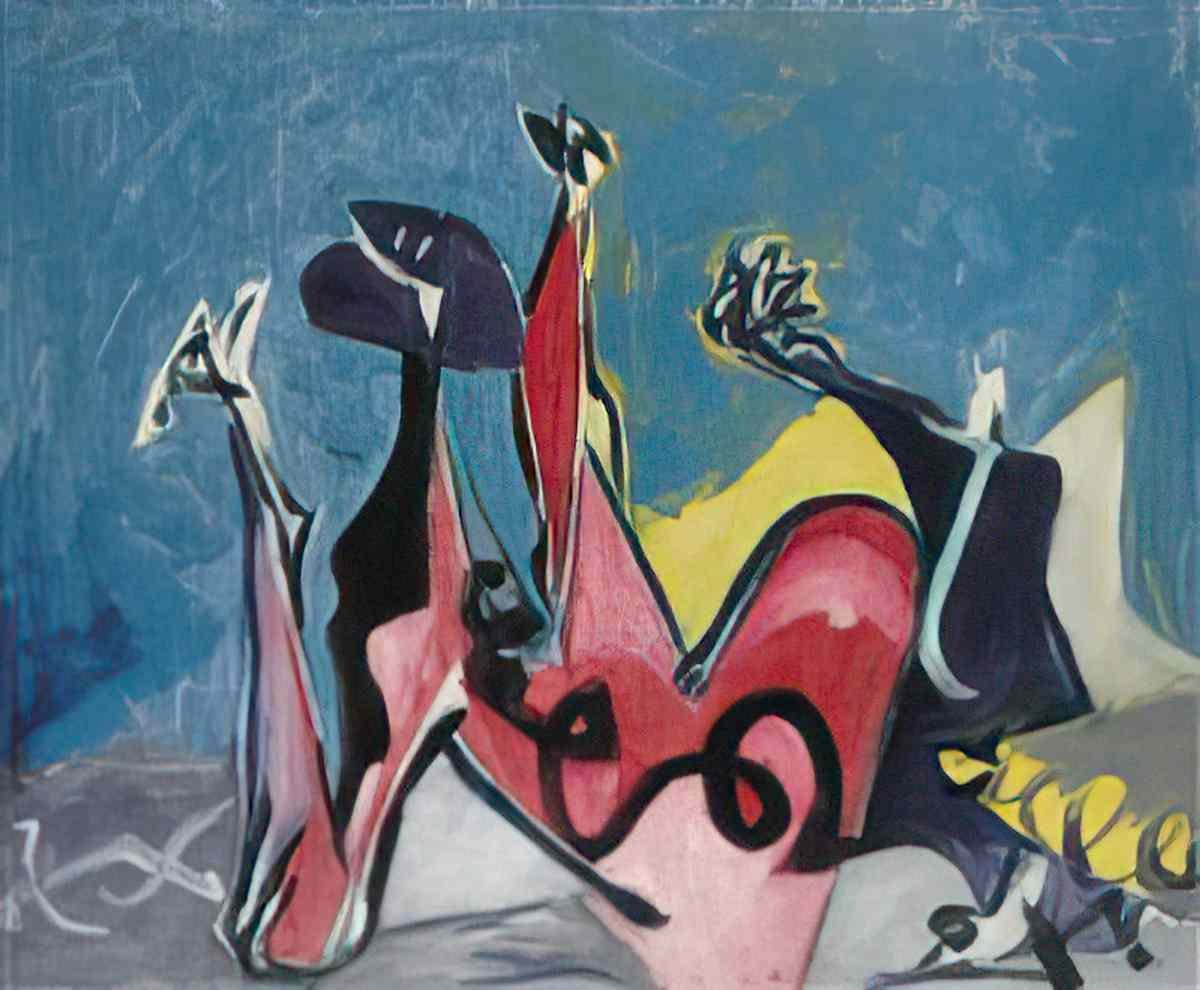 Jackson Pollock untitled equine series iv Art A4 Photo Print