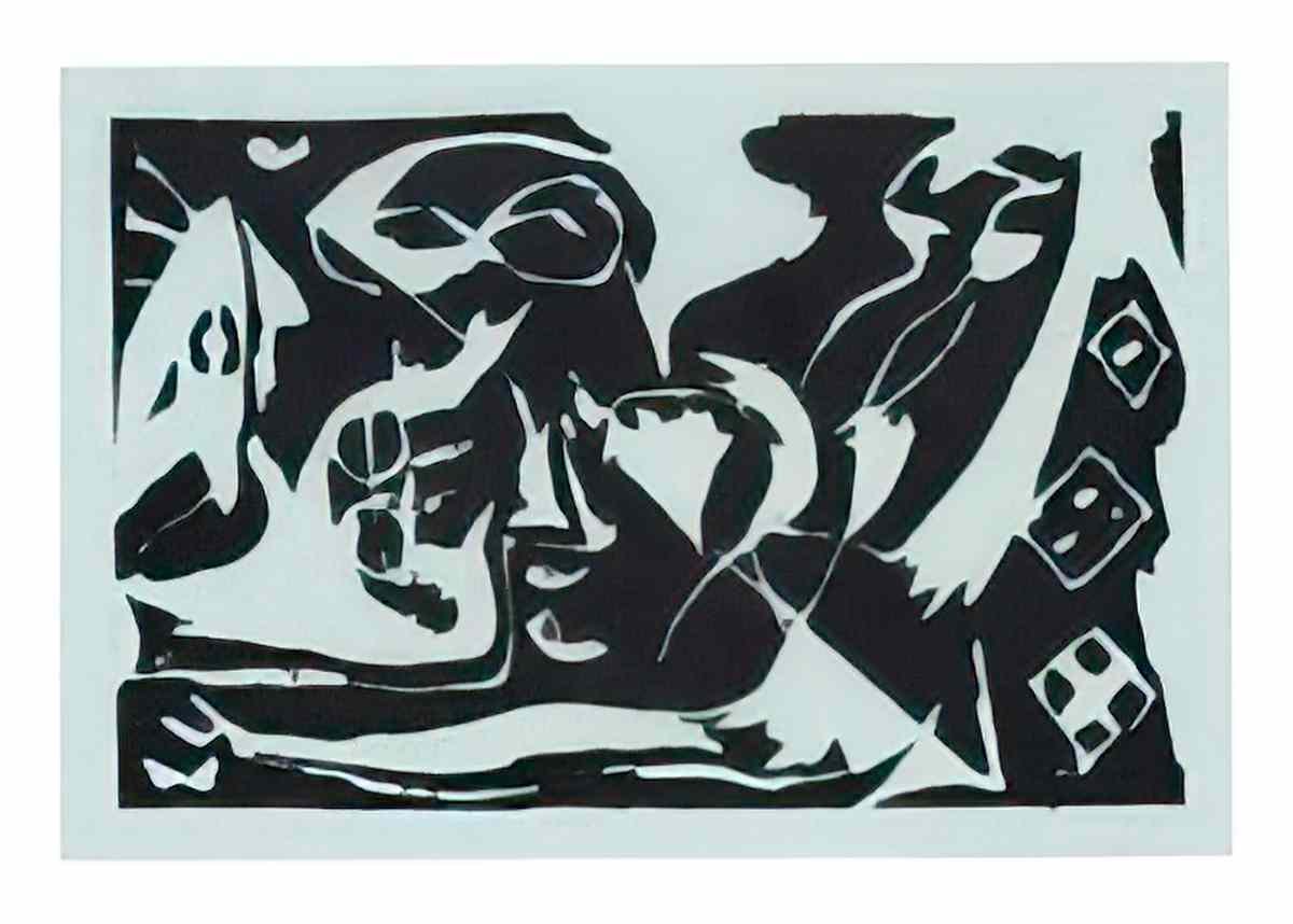 Jackson Pollock camp with oil rig Art A4 Photo Print