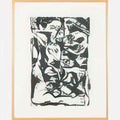 Jackson Pollock composition in red Art A4 Photo Print