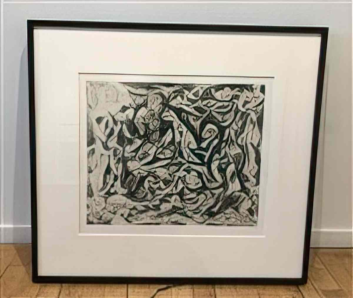 Jackson Pollock drawing no. 56 Art A4 Photo Print