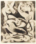 Jackson Pollock dropped forms Art A4 Photo Print